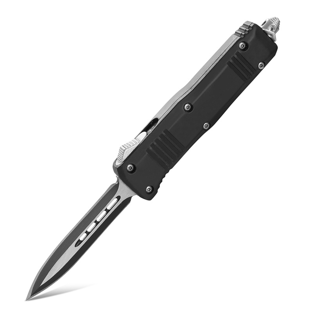 ブラック スチール ダガー OTF 飛び出しナイフ